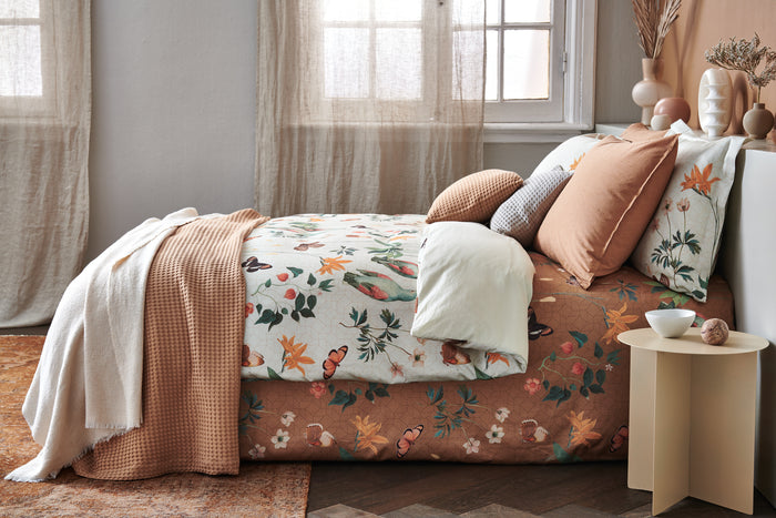 Vandyck - Dekbedovertrek WANDERLUST Toffee 140x220 cm (satijnkatoen)