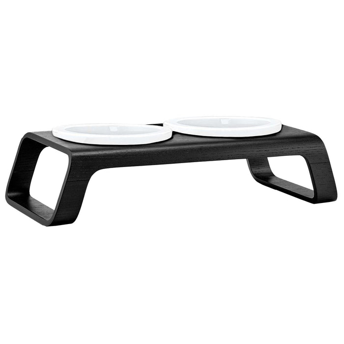 MiaCara Desco kattenvoerbak porselein essen zwart