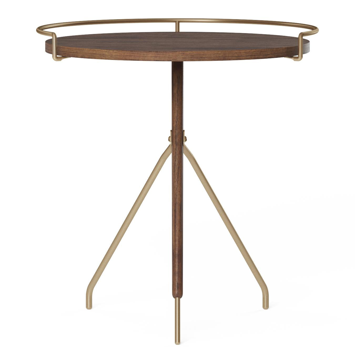 Audo Copenhagen Umanoff bijzettafel Ø45 walnoot|messing