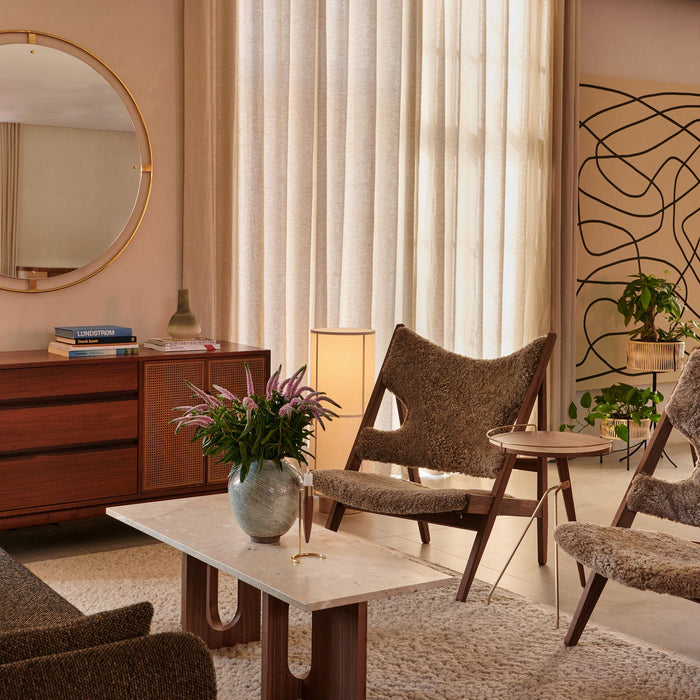 Audo Copenhagen Umanoff bijzettafel Ø60 walnoot|messing