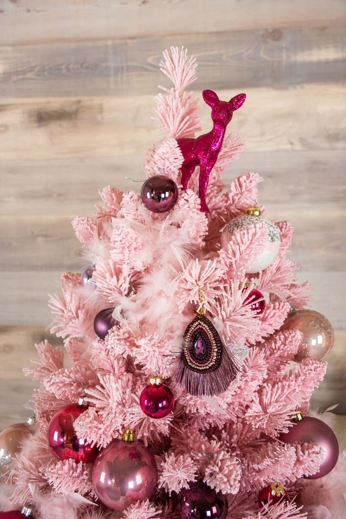 Teddy Pink kunstkerstboom - 210 cm - roze - Ø 107 cm - 910 tips