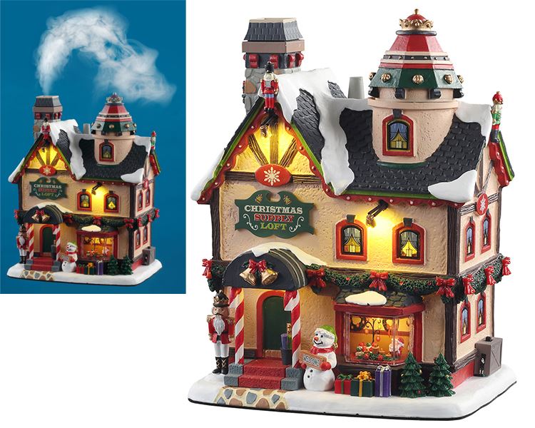 Lemax - 'Christmas Supply Loft' - Verlicht gebouw met rookeffect -