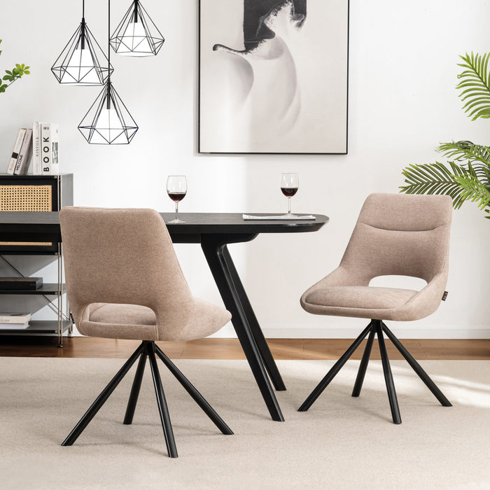 Furnihaus Eetkamerstoelen set van 2 - Tosca - Taupe - Stof
