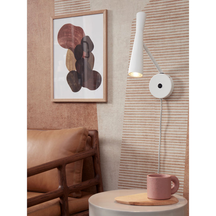 it's about RoMi Wandlamp Bordeaux - Wit - 10.5x26x34.5cm