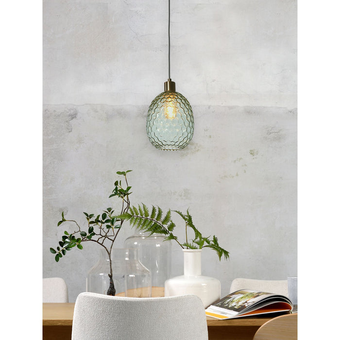it's about RoMi Hanglamp Venice - Groen - 18x18x27cm