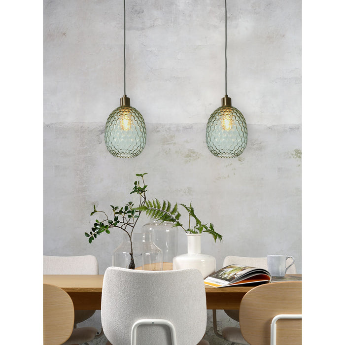 it's about RoMi Hanglamp Venice - Groen - 18x18x27cm