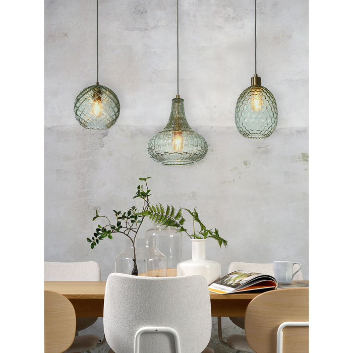 it's about RoMi Hanglamp Venice - Groen - 18x18x27cm