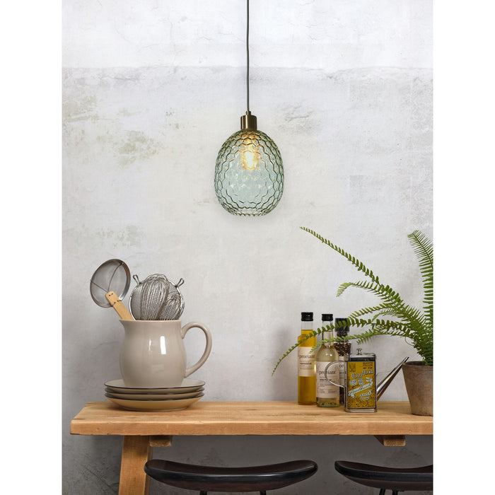 it's about RoMi Hanglamp Venice - Groen - 18x18x27cm