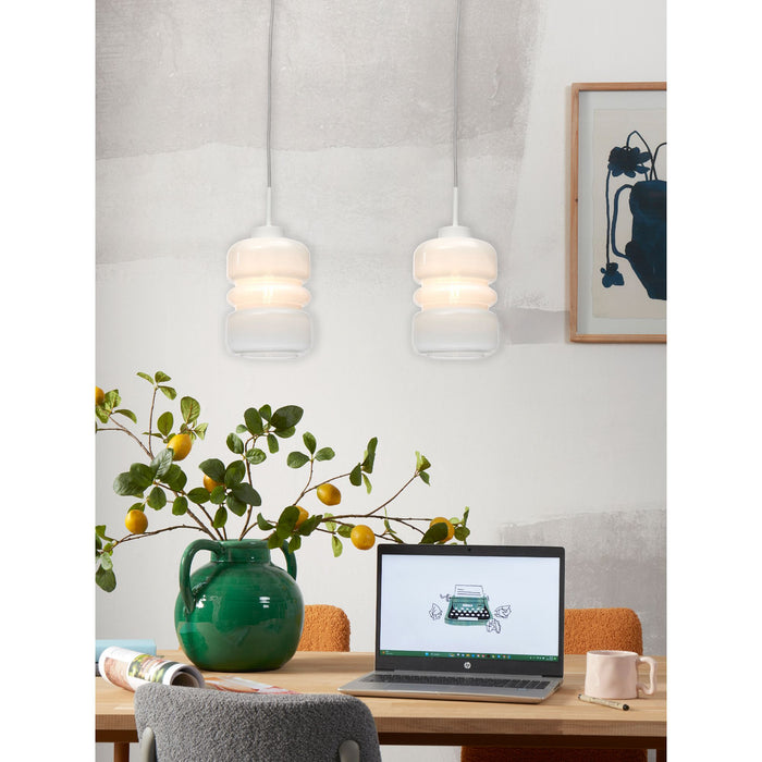 it's about RoMi Hanglamp Verona - Wit - 15x15x30cm