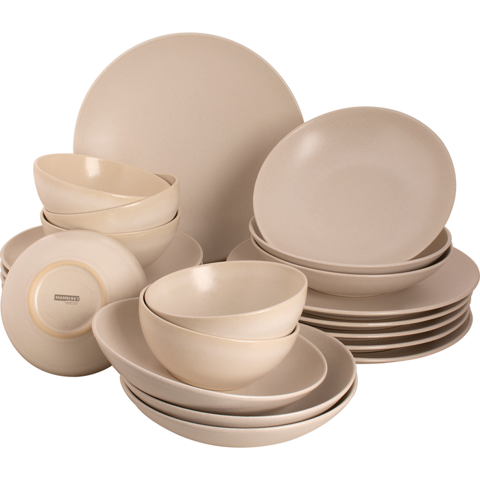 Mammoet Serviesset Spirit Stoneware 6-persoons 24-delig Wit
