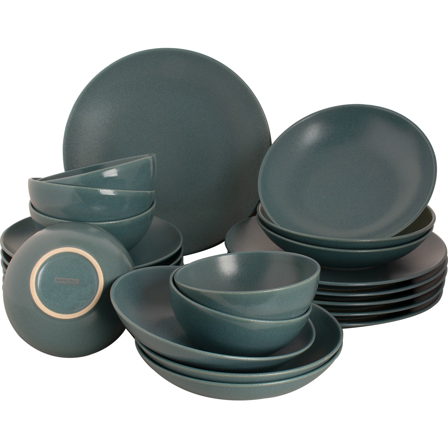 Mammoet Serviesset Spirit Stoneware 6-persoons 24-delig Groen
