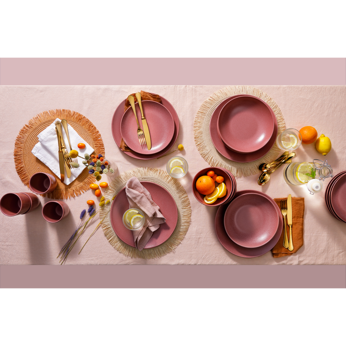Mammoet Serviesset Spirit Stoneware 6-persoons 24-delig Rood
