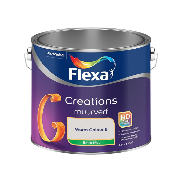 Flexa Creations - Muurverf Extra Mat - Warm Colour 8 - 2.5L