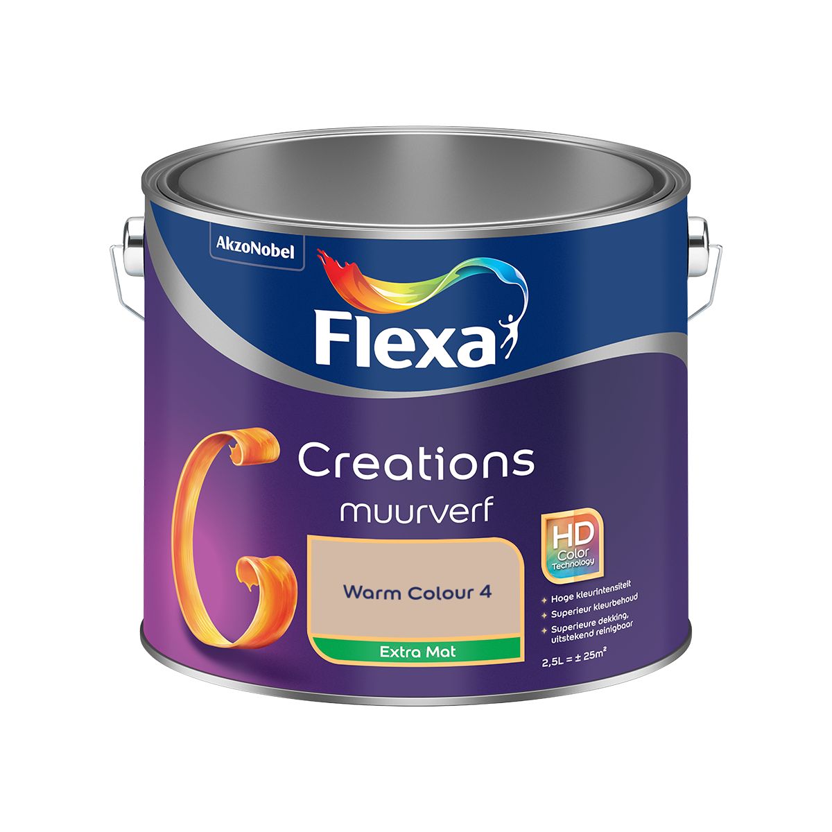 Flexa Creations - Muurverf Extra Mat - Warm Colour 4 - 2.5L