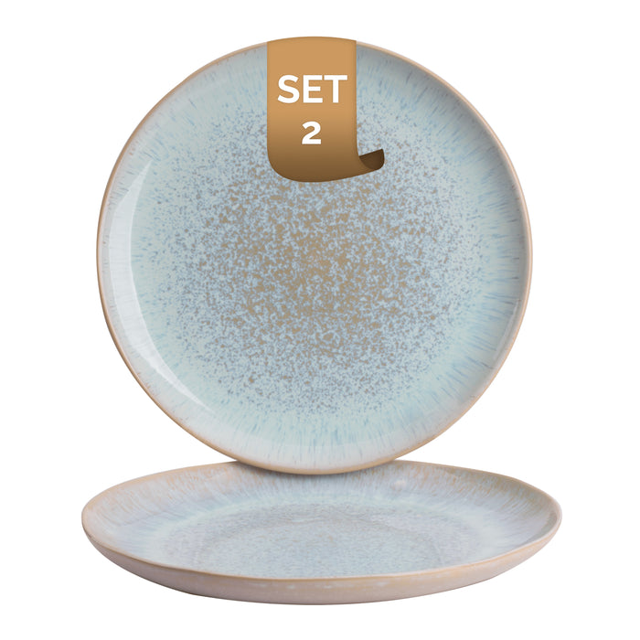 Palmer Bord Light Blue Sea 22.5 cm Blauw Stoneware 2 stuks