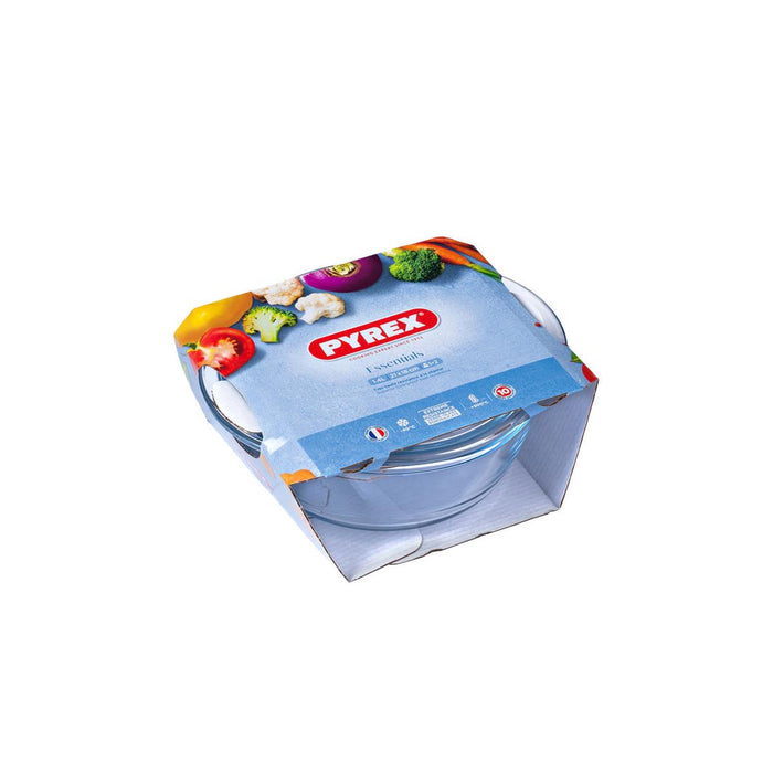 Pyrex Essentials ovenschaal rond met deksel - 1 + 0,3 liter