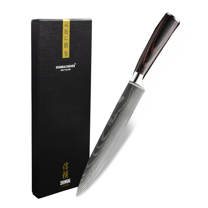 Shinrai Japan- Japanse Damascus Print Series - Vleesmes 20 cm