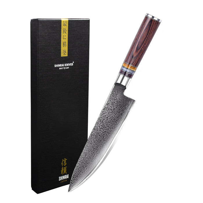 Shinrai Japan - Micarta Jewels - Damascus Koksmes 20 cm