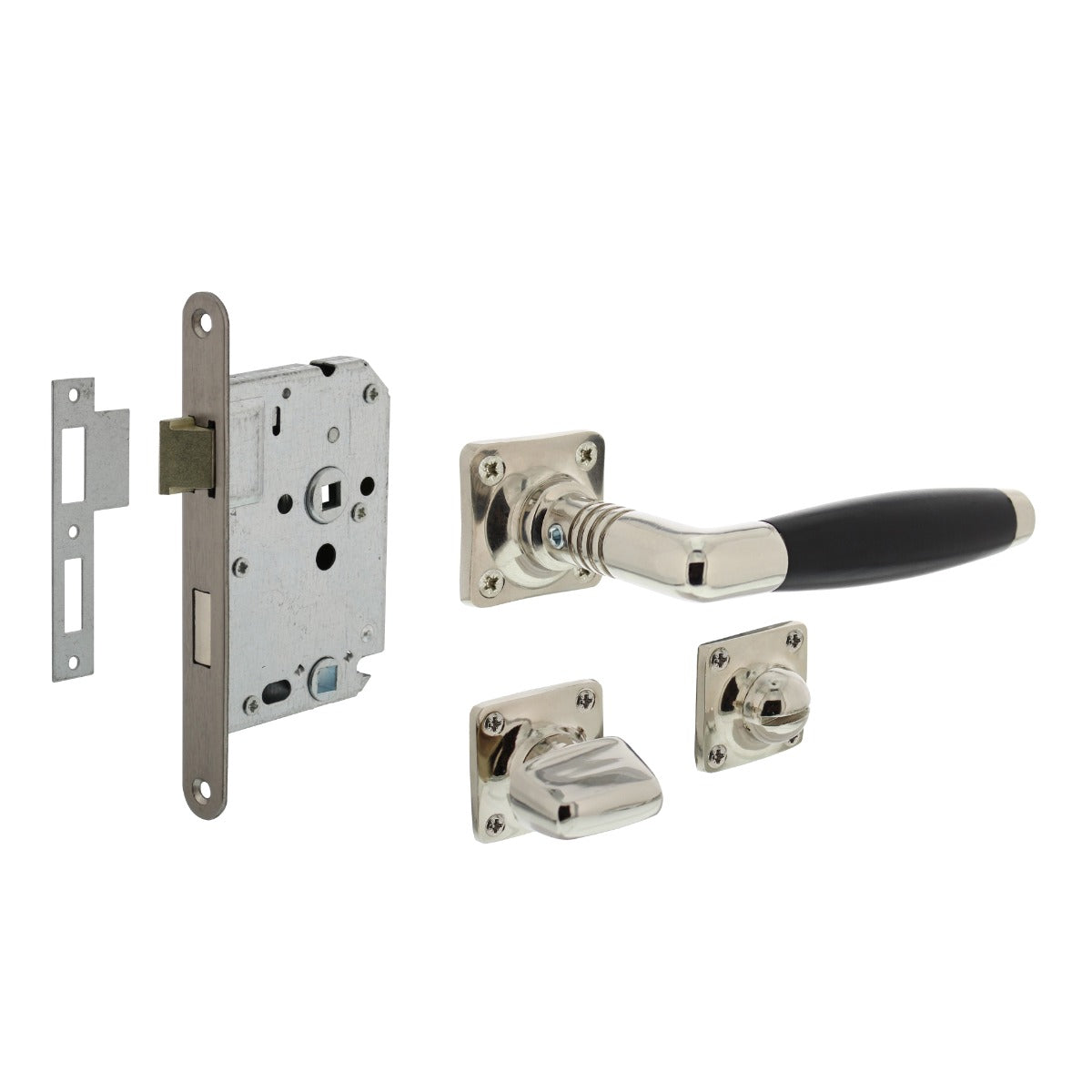 Intersteel Deurbeslag set toiletslot 63|8 rvs met deurkruk Ton basic