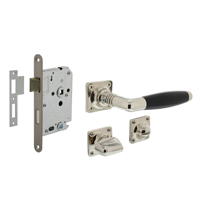 Intersteel Deurbeslag set toiletslot 63|8 rvs met deurkruk Ton basic