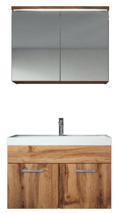 Badplaats Badkamermeubel Set Paso 02 80 x 40 cm - Eiken - Badmeubel