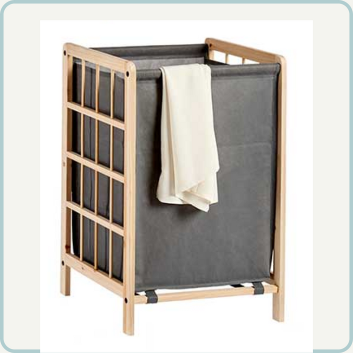 Nordix Wasmand Wassorteerder Grijs 39,5x33x60cm Hout