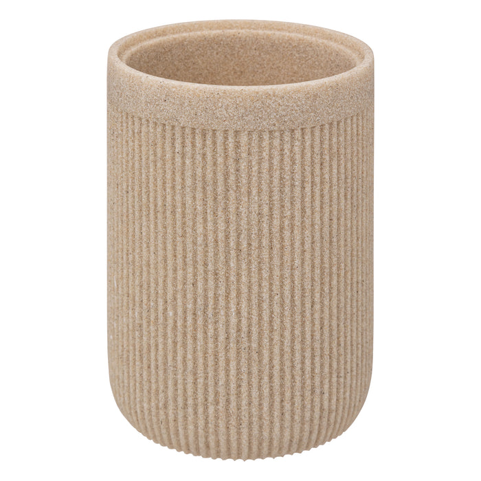 Toiletborstel met houder Nordic Stone - Beige - H40 cm