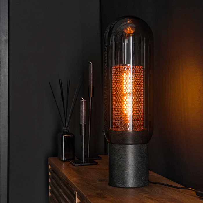 Fraaai - Wrexham tafellamp 50 cm staal smoke