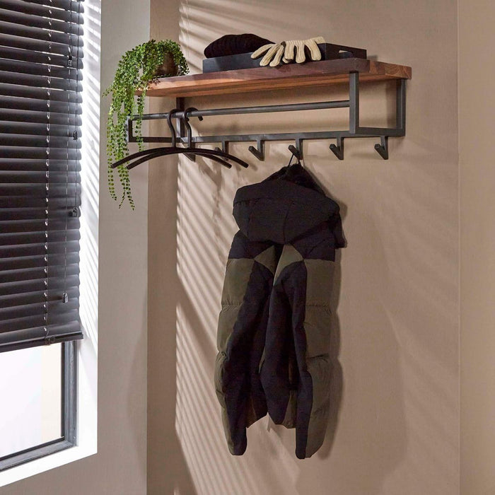 Fraaai - Dimitry kapstok met plank en 6 haken