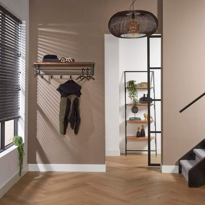 Fraaai - Dimitry kapstok met plank en 6 haken