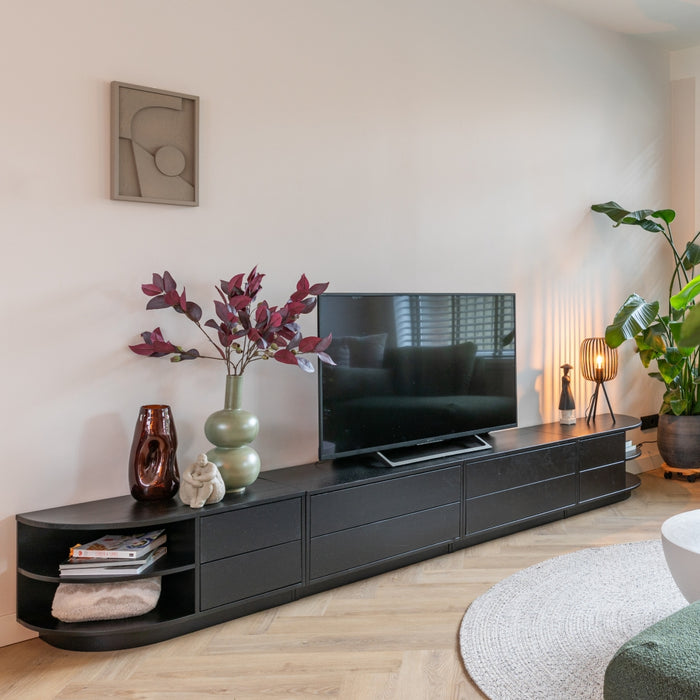 Light & Living Vaas Ranua Bruin - Glas - 15x30x15cm (BxHxD)