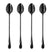 Krumble Latte Macchiato lepels set van 4 - Zwart