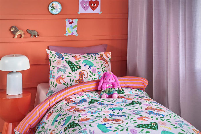 Oilily dekbedovertrek Happy Zoo multi -