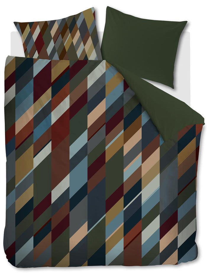 Beddinghouse Roan  dekbedovertrek - 200x200|220 - Olijfgroen