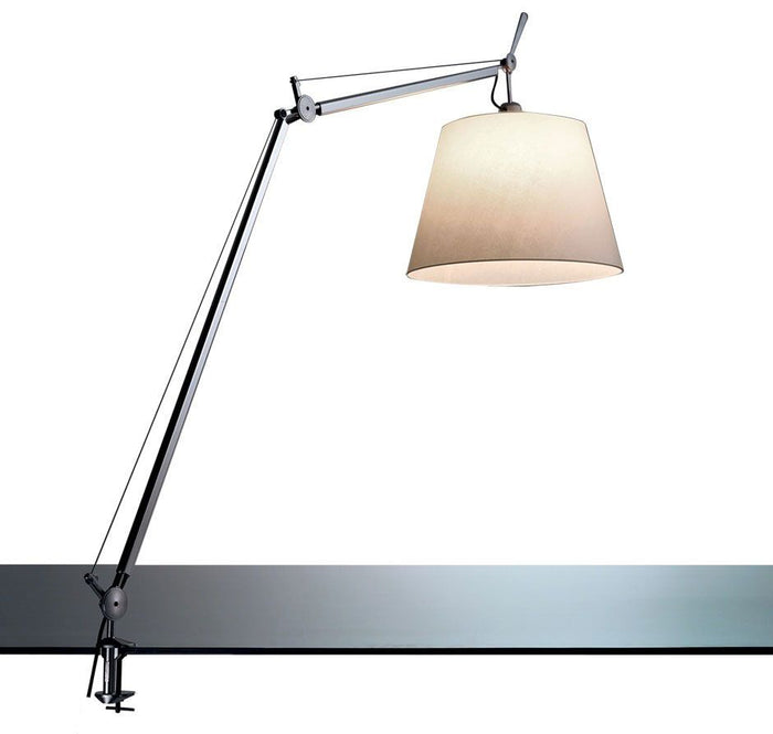 Tolomeo Mega klemlamp retrofit met dimmer 42cm perkament
