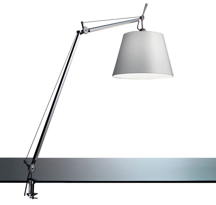 Tolomeo Mega klemlamp retrofit met dimmer 42cm perkament