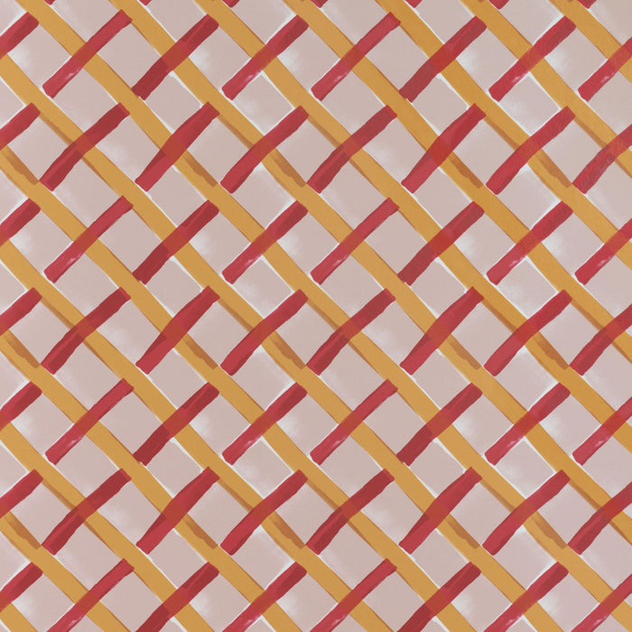 Petite Friture Croisillon by Les Crafties behang Red
