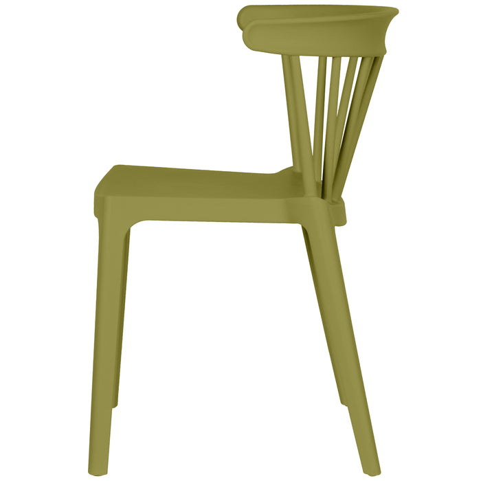 Woood Bliss Spijlenstoel - Matcha Green