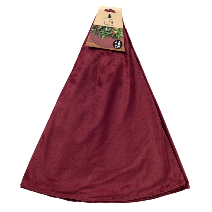 LUMI - kerstboomrok Ø120 cm - velvet - Biking Red - rood