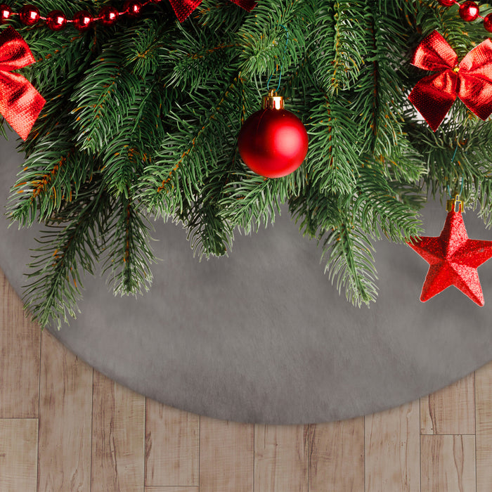 YUKI - kerstboomrok Ø115 cm - imitatiebont - Driftwood - taupe