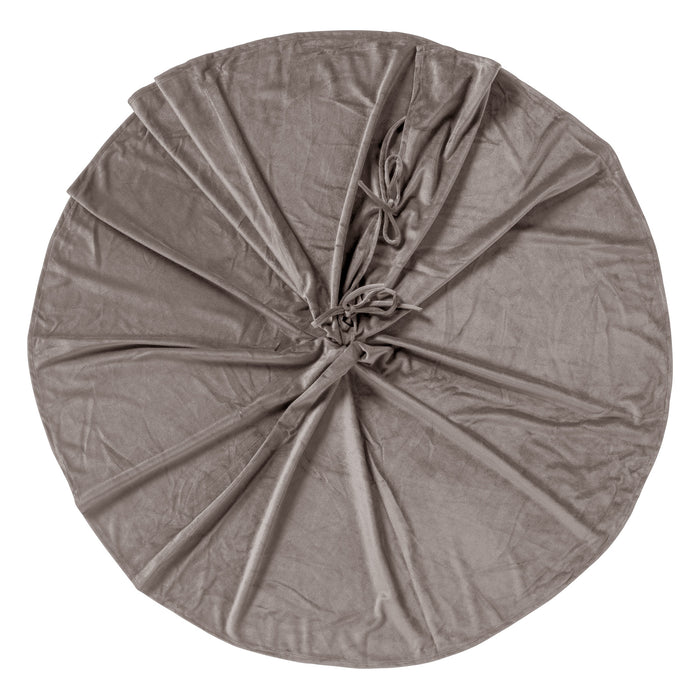 LUMI - kerstboomrok  - Ø120 cm - velvet - Driftwood - taupe