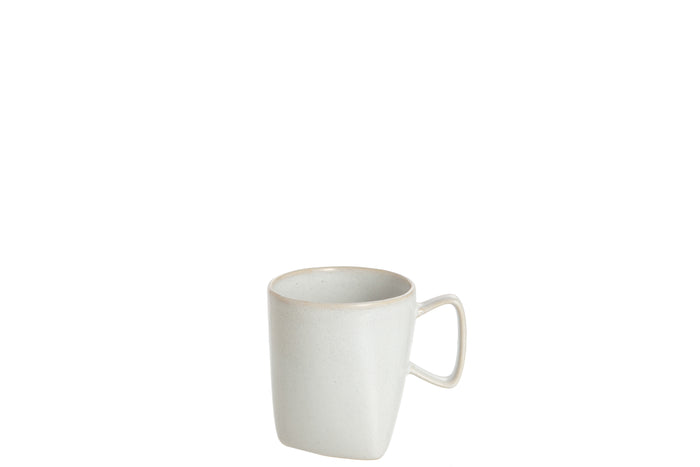 J-Line kop Noa - keramiek - wit - 6 stuks