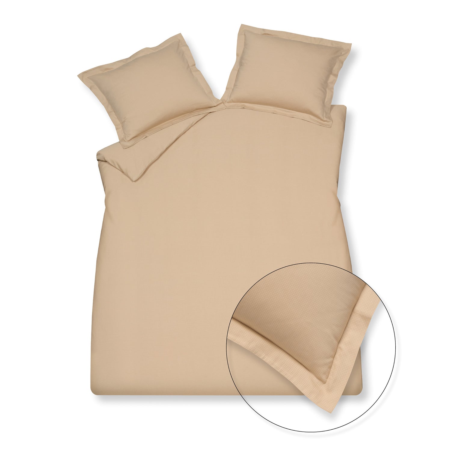 Vandyck - Dekbedovertrek DOTS Latte 200x220 cm (satijnkatoen)