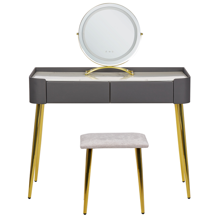 Beliani - SURIN - Kaptafel - Grijs - MDF