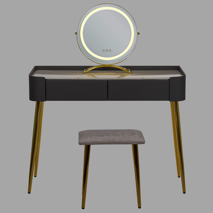 Beliani - SURIN - Kaptafel - Grijs - MDF