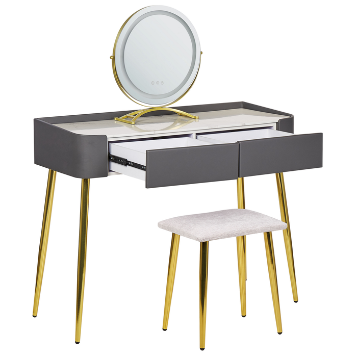 Beliani - SURIN - Kaptafel - Grijs - MDF