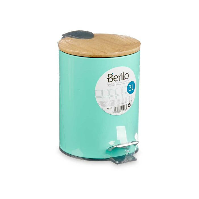 Berilo Pedaalemmer - mintgroen - 3 L - metaal|bamboe