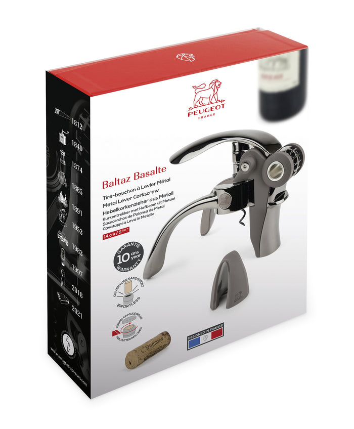 Peugeot Baltaz kurkentrekker met hefboom en dopsnijder - grijs