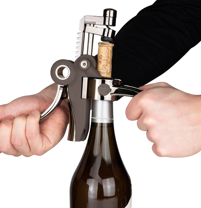 Peugeot Baltaz kurkentrekker met hefboom en dopsnijder - grijs