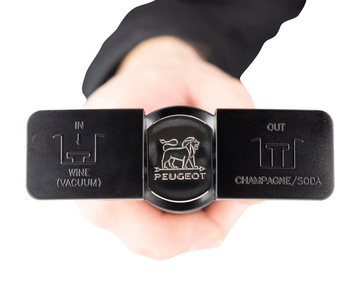 Peugeot Epivac duo vacuümpomp wijn - zwart - 2 doppen